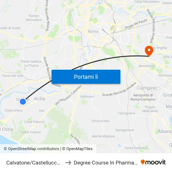 Calvatone/Castellucchio to Degree Course In Pharmacy map