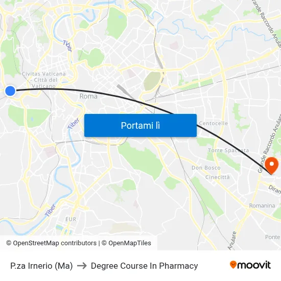 P.za Irnerio (Ma) to Degree Course In Pharmacy map