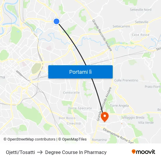 Ojetti/Tosatti to Degree Course In Pharmacy map