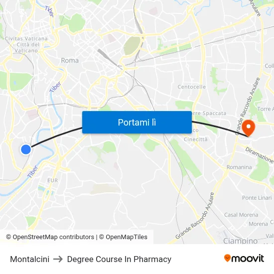 Montalcini to Degree Course In Pharmacy map