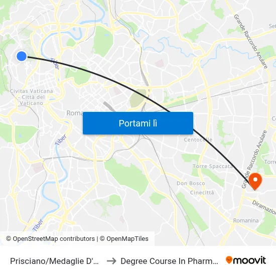 Prisciano/Medaglie D'Oro to Degree Course In Pharmacy map