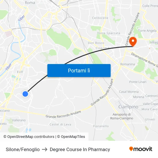 Silone/Fenoglio to Degree Course In Pharmacy map