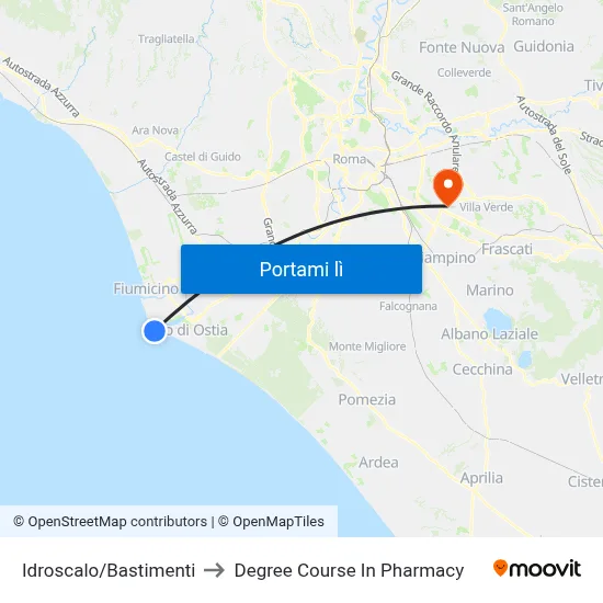Idroscalo/Bastimenti to Degree Course In Pharmacy map