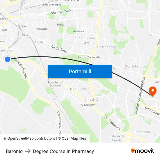 Baronio to Degree Course In Pharmacy map