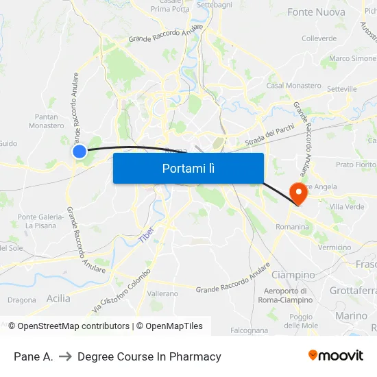 Pane A. to Degree Course In Pharmacy map
