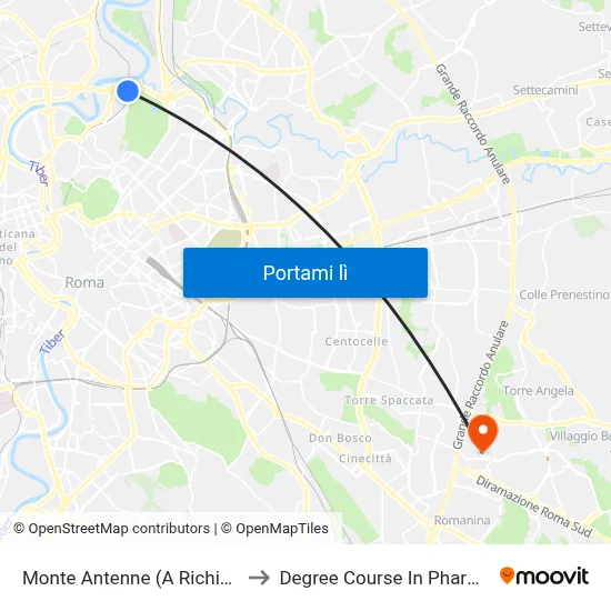 Monte Antenne (A Richiesta) to Degree Course In Pharmacy map