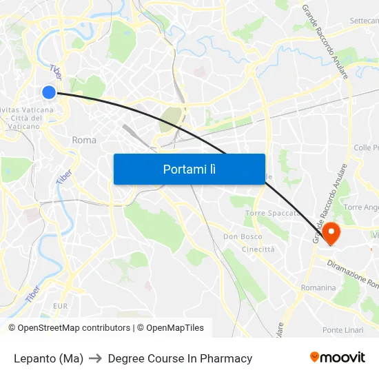 Lepanto (Ma) to Degree Course In Pharmacy map