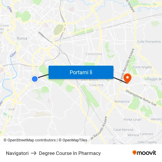 Navigatori to Degree Course In Pharmacy map