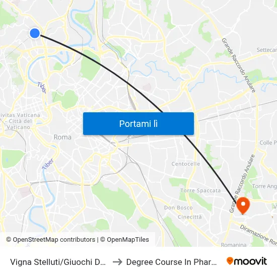 Vigna Stelluti/Giuochi Delfici to Degree Course In Pharmacy map