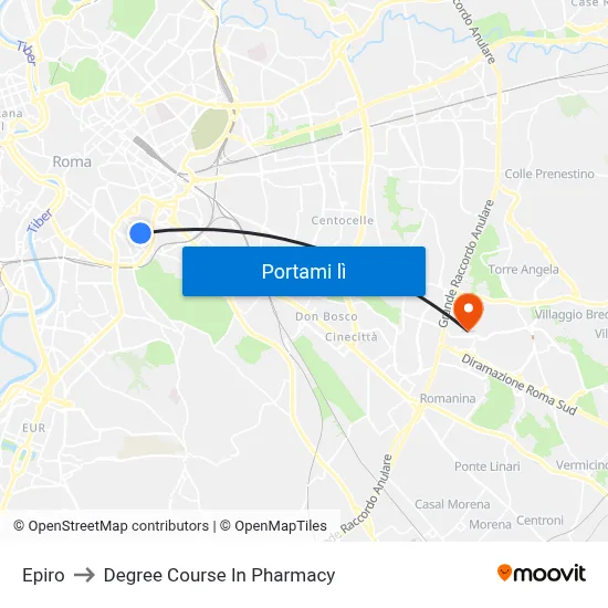 Epiro to Degree Course In Pharmacy map