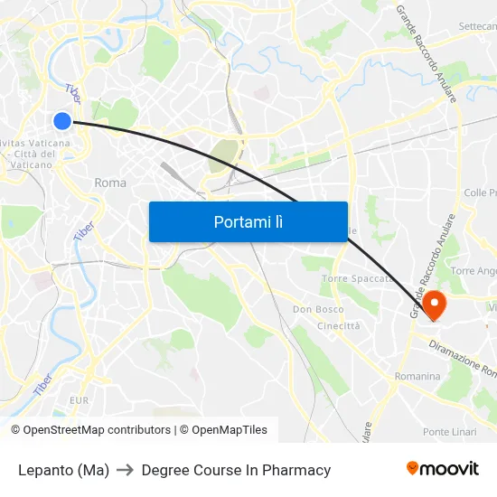 Lepanto (Ma) to Degree Course In Pharmacy map