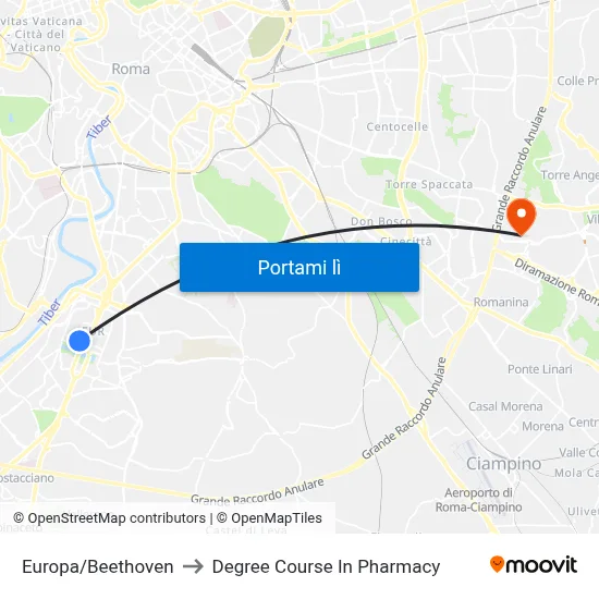 Europa/Beethoven to Degree Course In Pharmacy map
