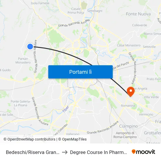 Bedeschi/Riserva Grande to Degree Course In Pharmacy map
