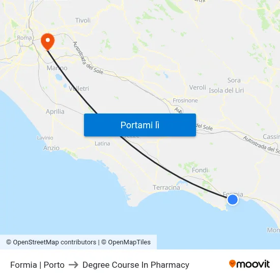 Formia | Porto to Degree Course In Pharmacy map