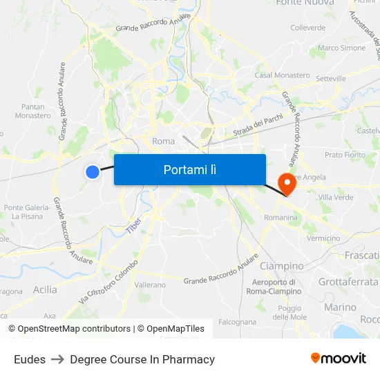 Eudes to Degree Course In Pharmacy map