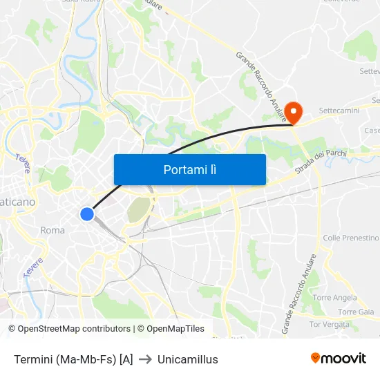 Termini (Ma-Mb-Fs) [A] to Unicamillus map