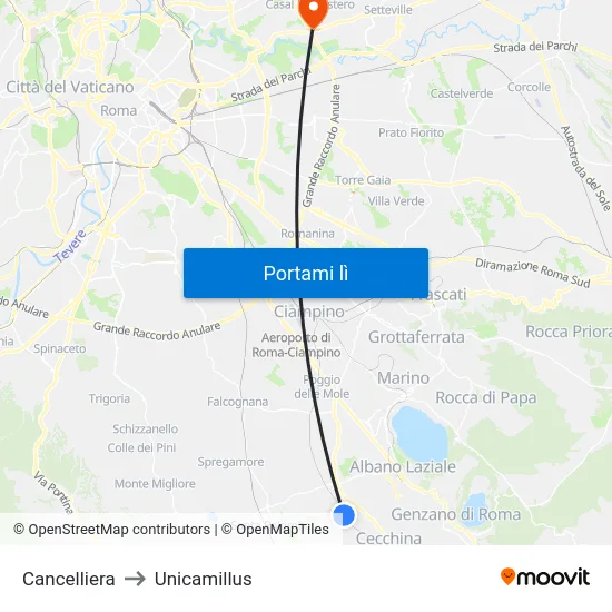 Cancelliera to Unicamillus map
