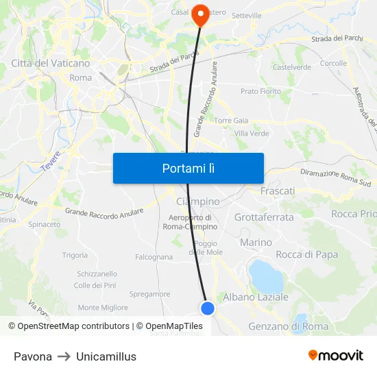 Pavona to Unicamillus map