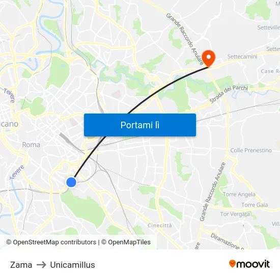 Zama to Unicamillus map