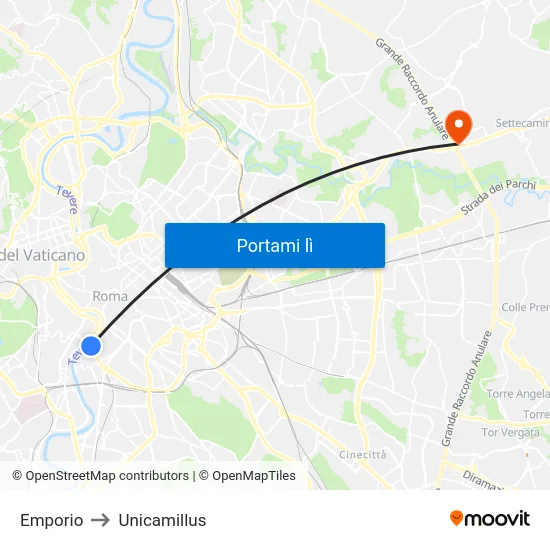 Emporio to Unicamillus map