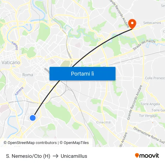 S. Nemesio/Cto (H) to Unicamillus map