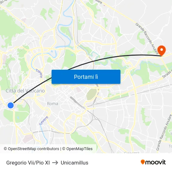 Gregorio Vii/Pio XI to Unicamillus map