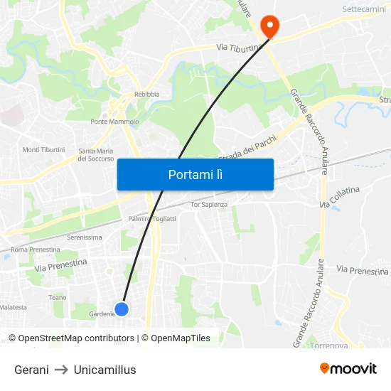 Gerani to Unicamillus map