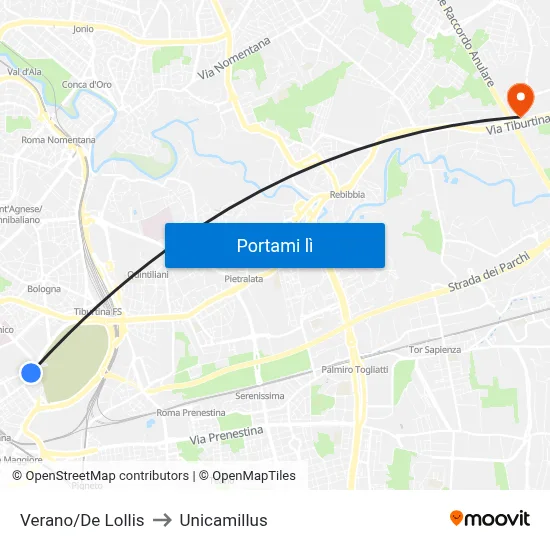 Verano/De Lollis to Unicamillus map