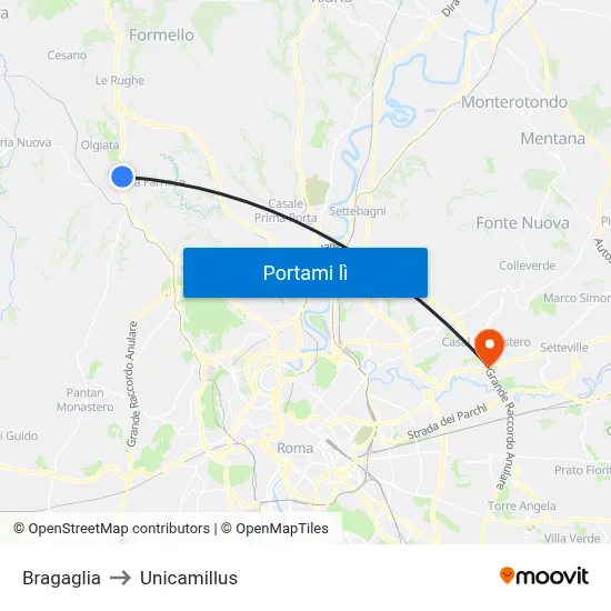 Bragaglia to Unicamillus map