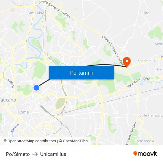 Po/Simeto to Unicamillus map