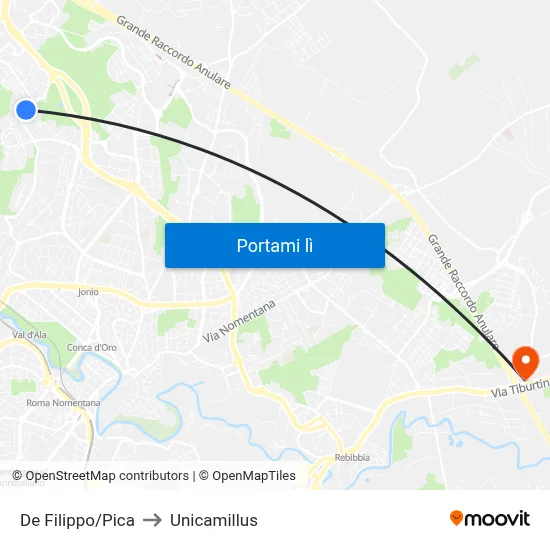 De Filippo/Pica to Unicamillus map
