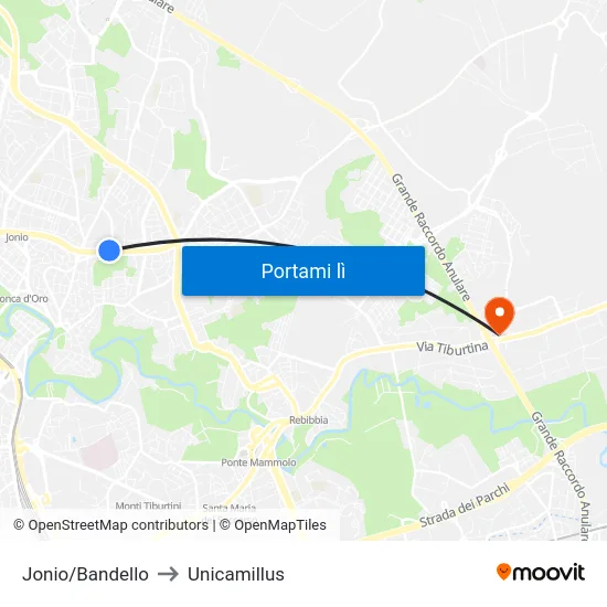 Jonio/Bandello to Unicamillus map