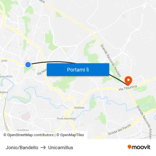 Jonio/Bandello to Unicamillus map