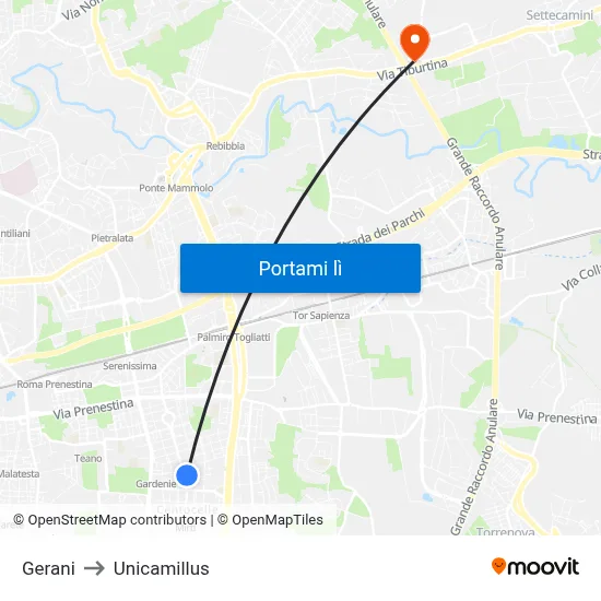 Gerani to Unicamillus map