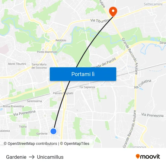 Gardenie to Unicamillus map
