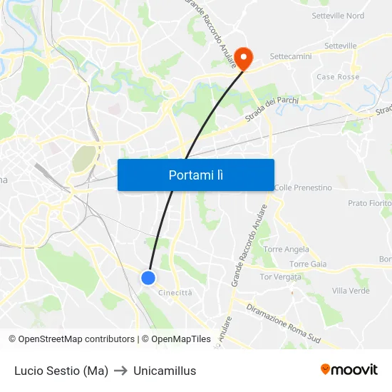 Lucio Sestio (Ma) to Unicamillus map