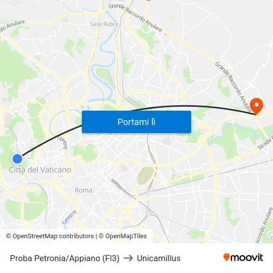 Proba Petronia/Appiano (Fl3) to Unicamillus map