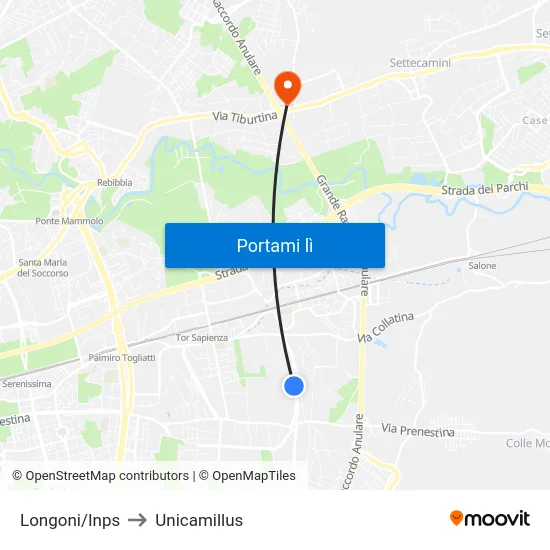Longoni/Inps to Unicamillus map