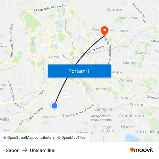 Sapori to Unicamillus map