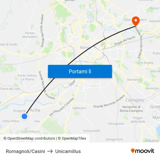 Romagnoli/Casini to Unicamillus map