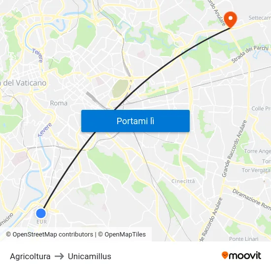 Agricoltura to Unicamillus map