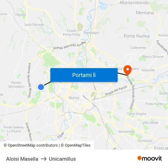 Aloisi Masella to Unicamillus map