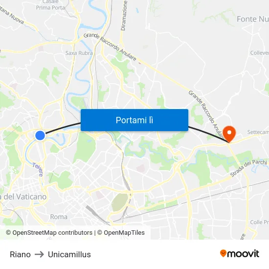 Riano to Unicamillus map