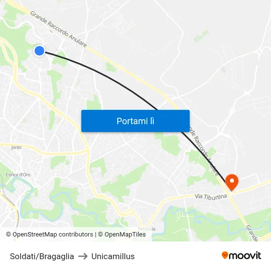 Soldati/Bragaglia to Unicamillus map