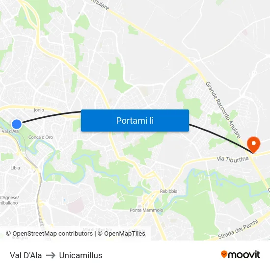 Val D'Ala to Unicamillus map