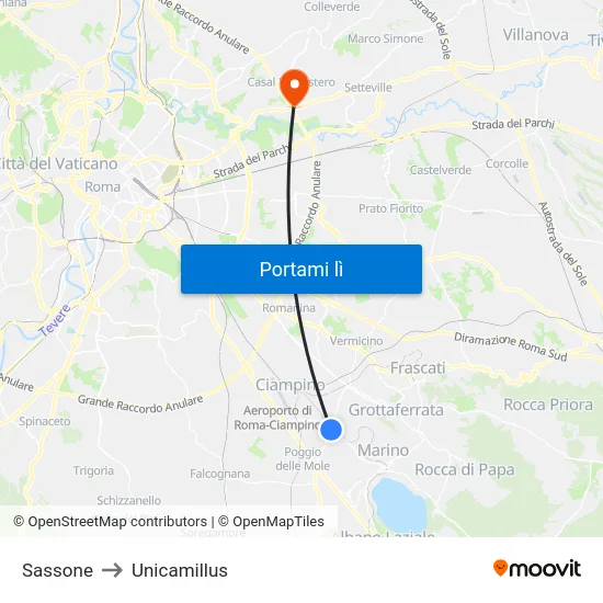 Sassone to Unicamillus map