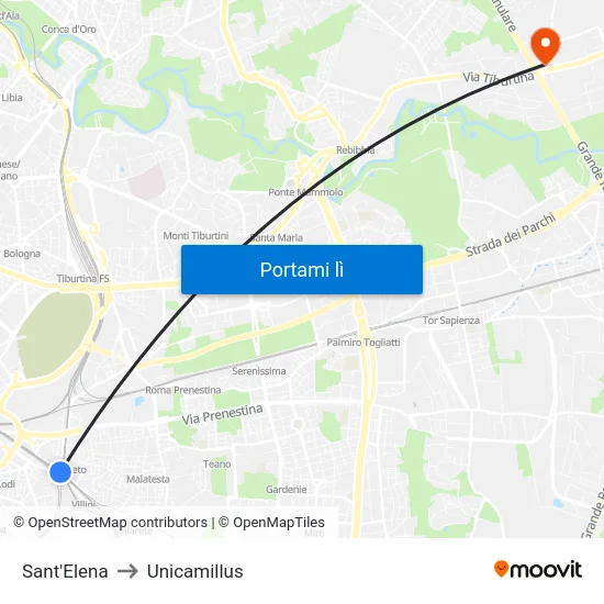 Sant'Elena to Unicamillus map