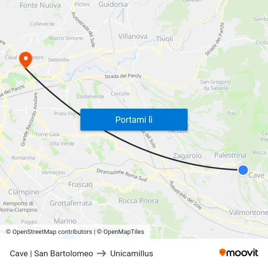 Cave | San Bartolomeo to Unicamillus map
