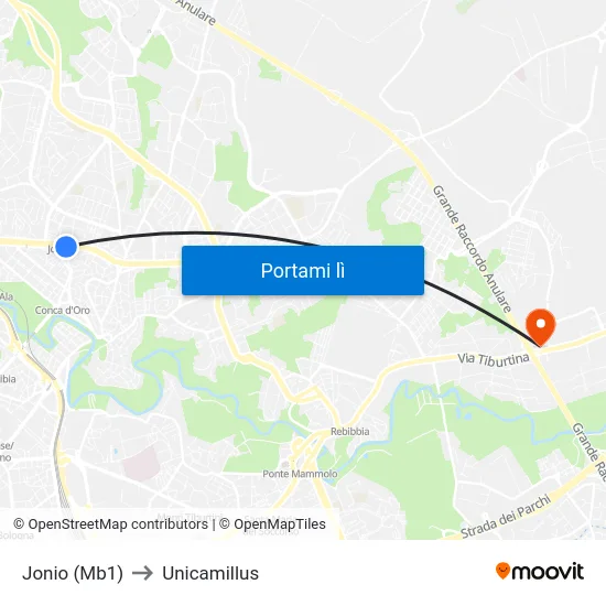Jonio (Mb1) to Unicamillus map