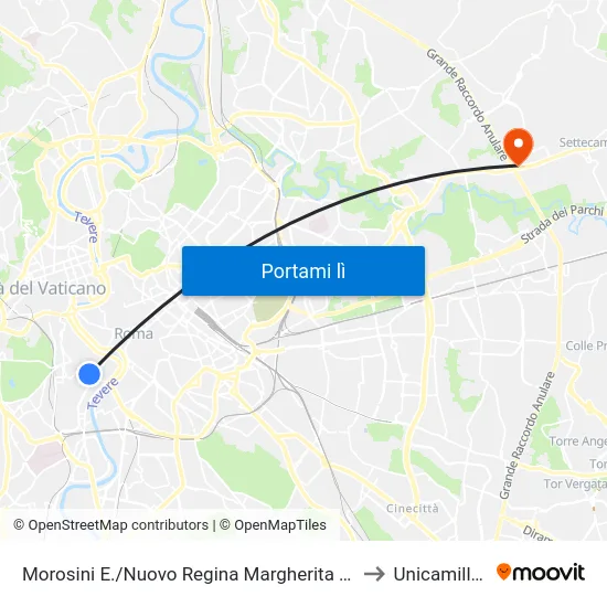 Morosini E./Nuovo Regina Margherita (H) to Unicamillus map